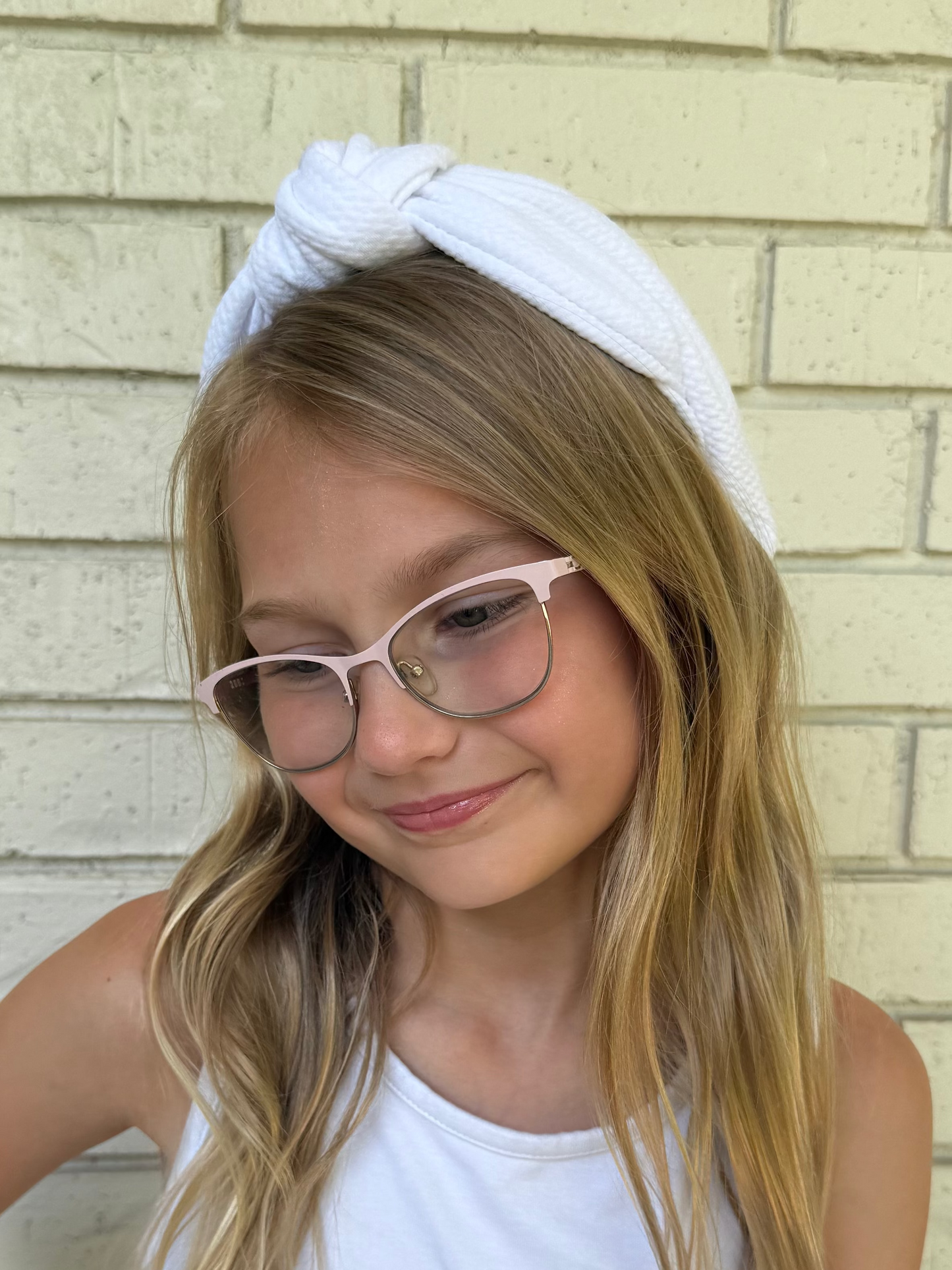 White Ripple Knot Headband