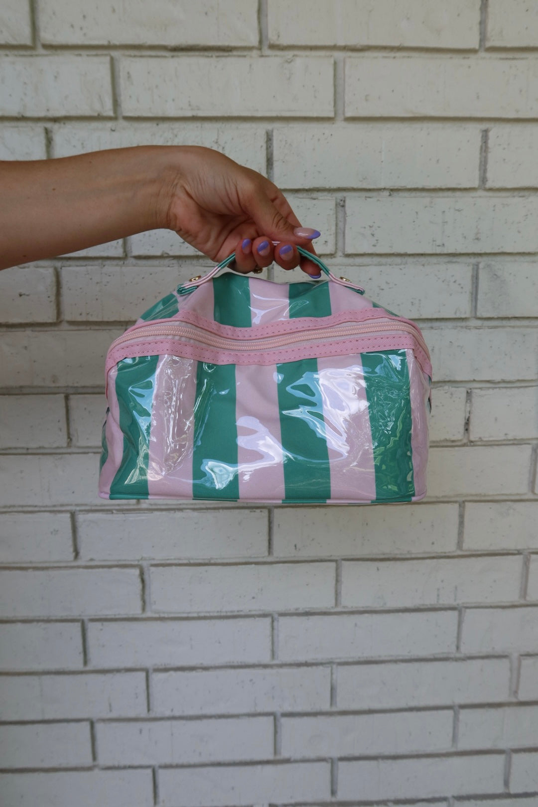 Stripe Makeup Bag