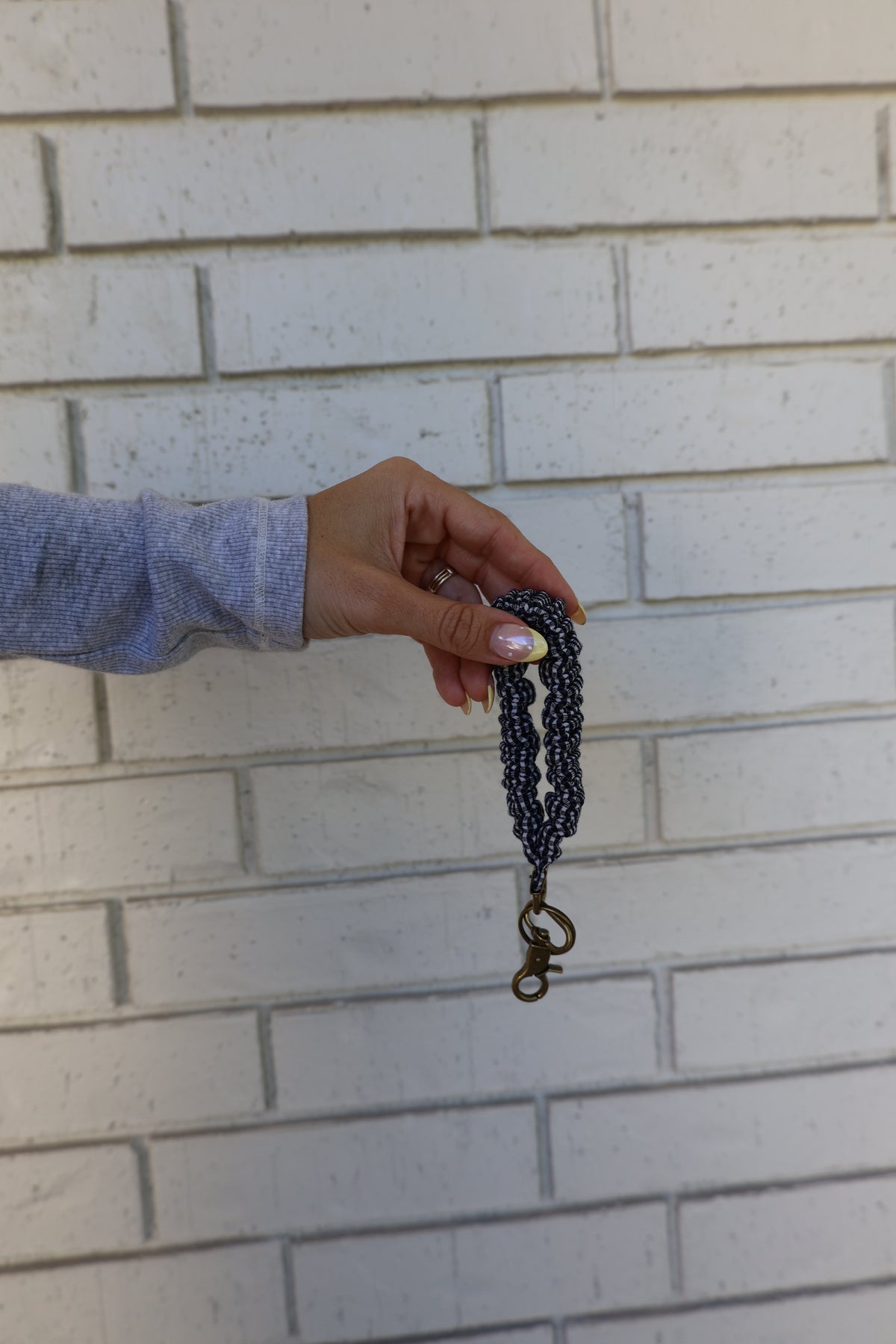 Keychain - Black Gingham