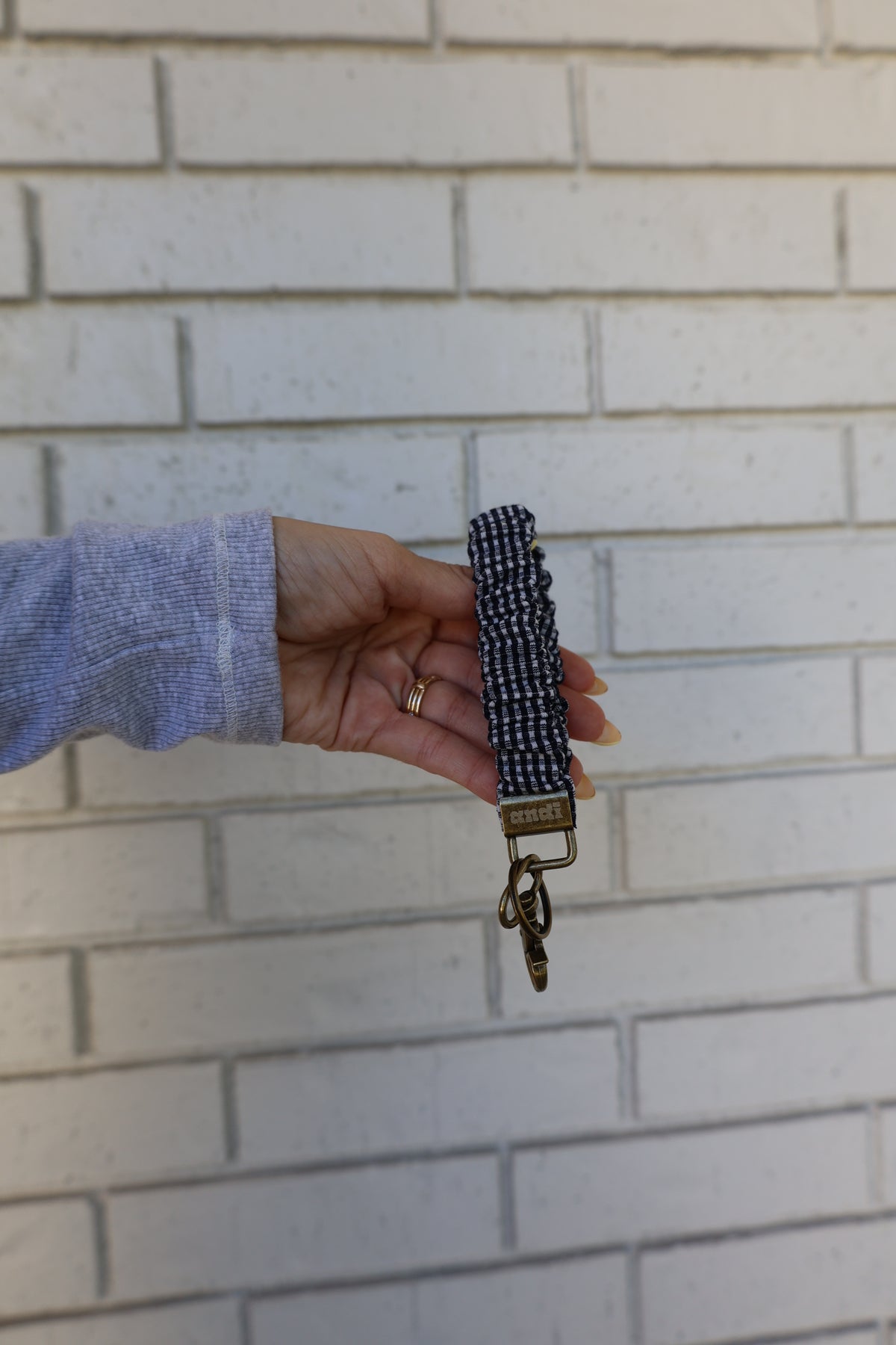 Keychain - Black Gingham