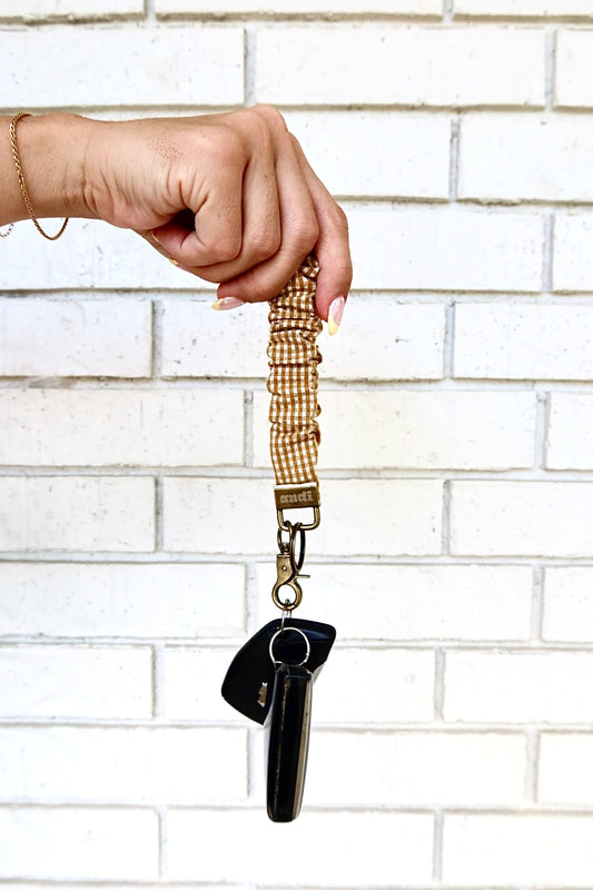 Keychain - Gold Checkered