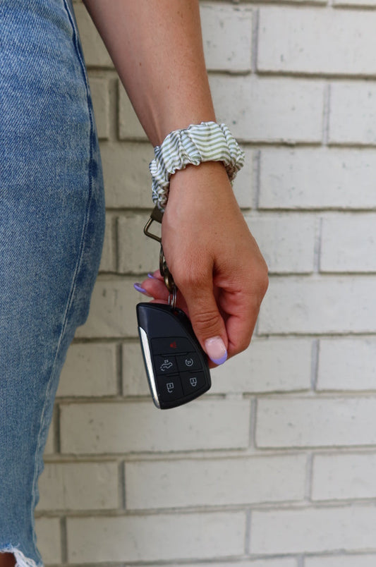 Green Stripe Keychain