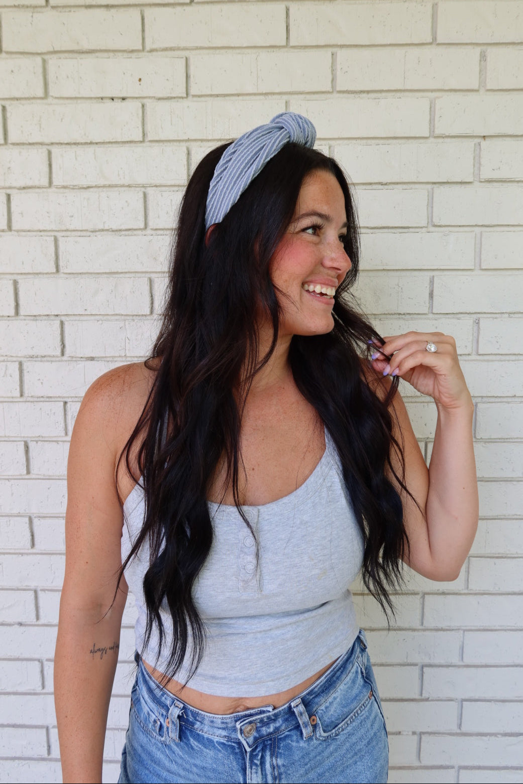 Blue Wavy Knot Headband