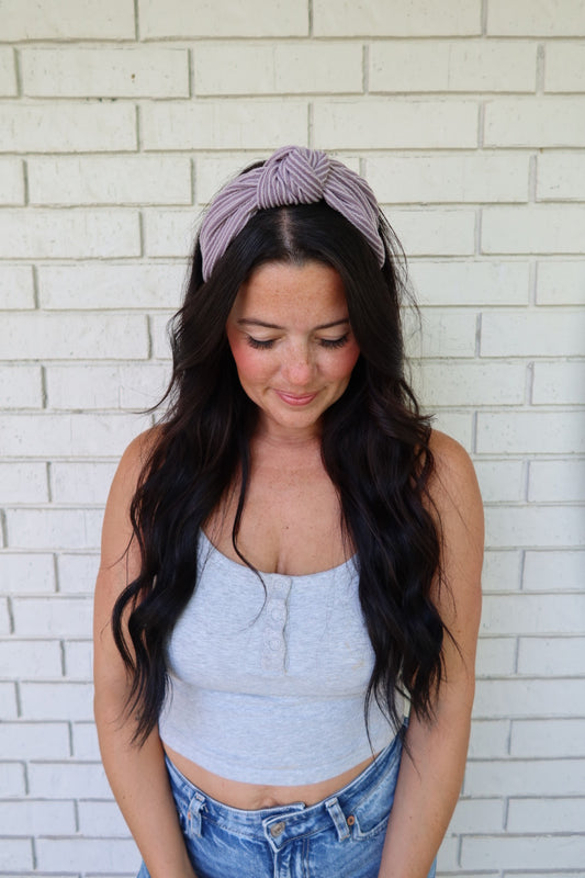 Purple Wavy Knot Headband