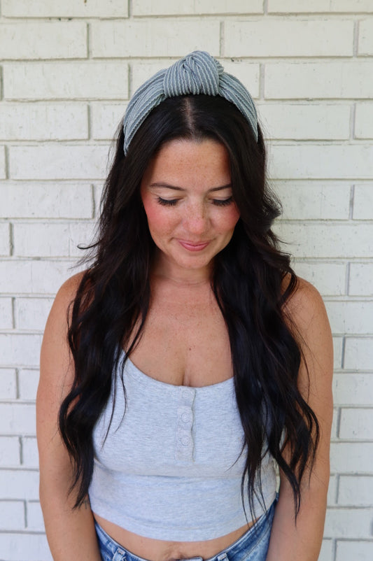 Sage Wavy Knot Headband