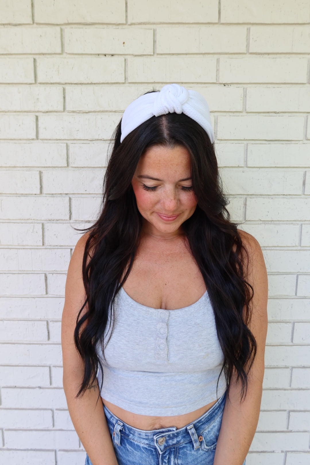 White Ripple Knot Headband