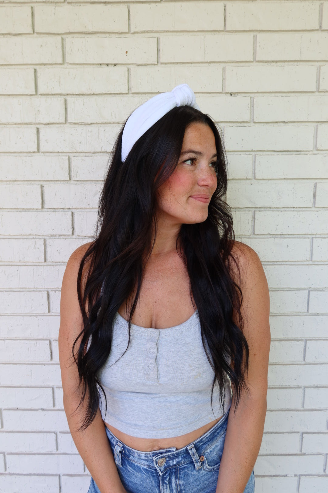 White Ripple Knot Headband