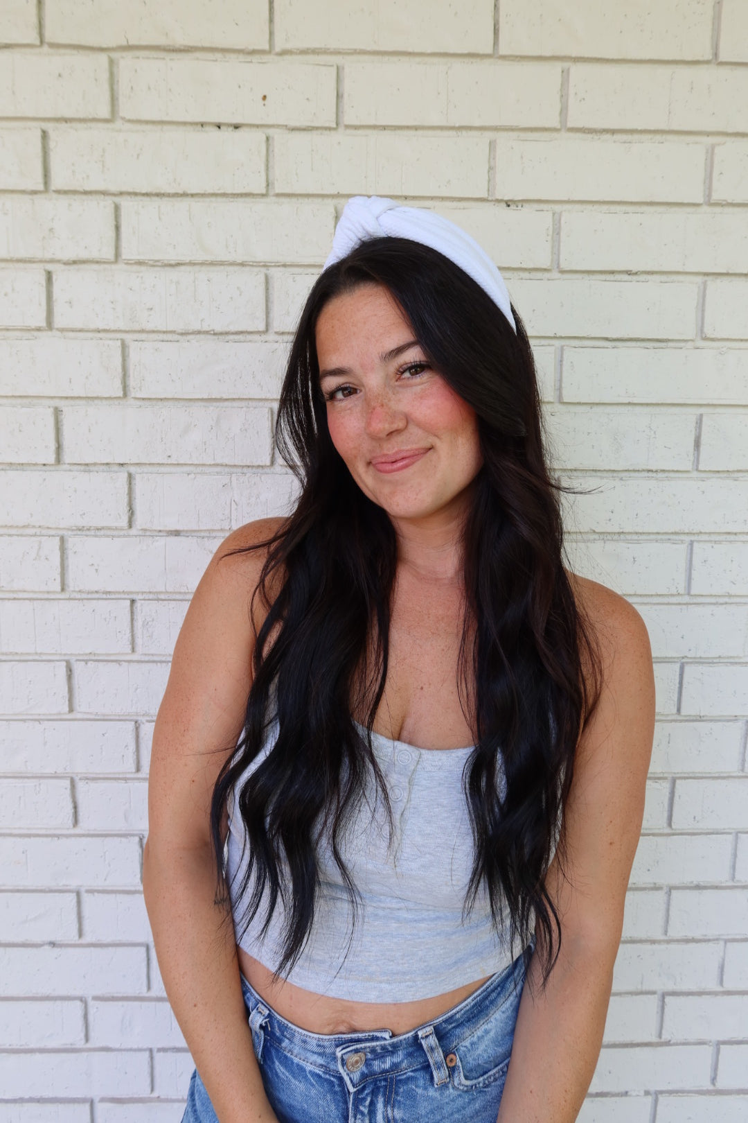 White Ripple Knot Headband