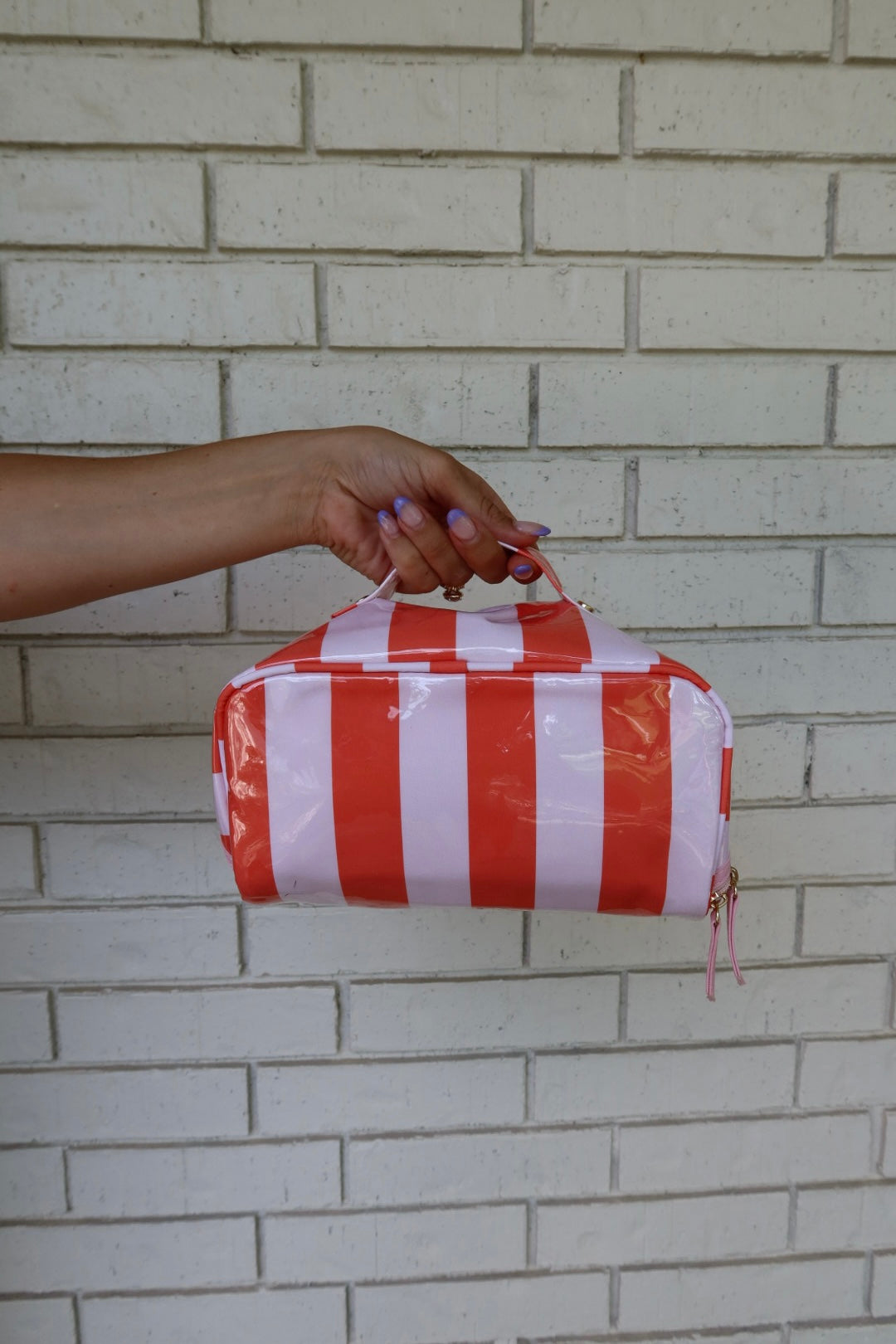 Stripe Makeup Bag