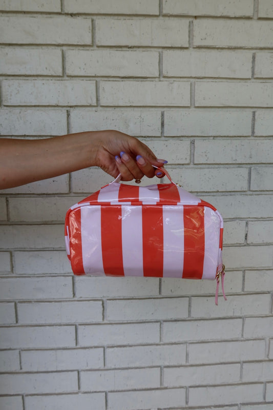 Stripe Makeup Bag