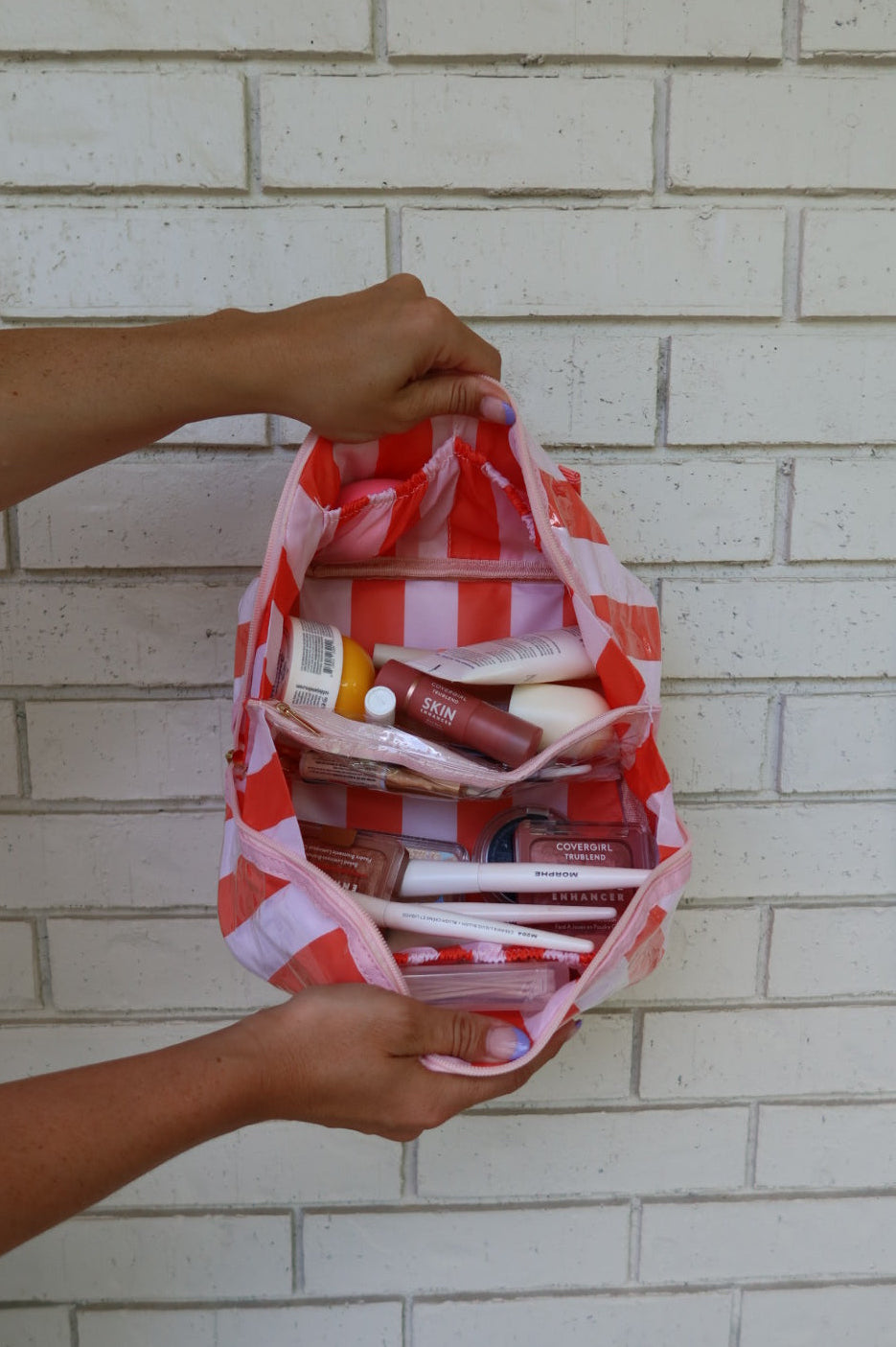 Stripe Makeup Bag