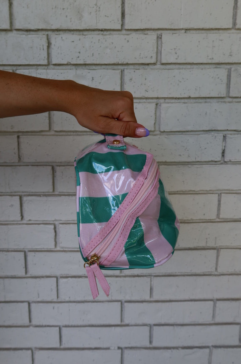 Stripe Makeup Bag