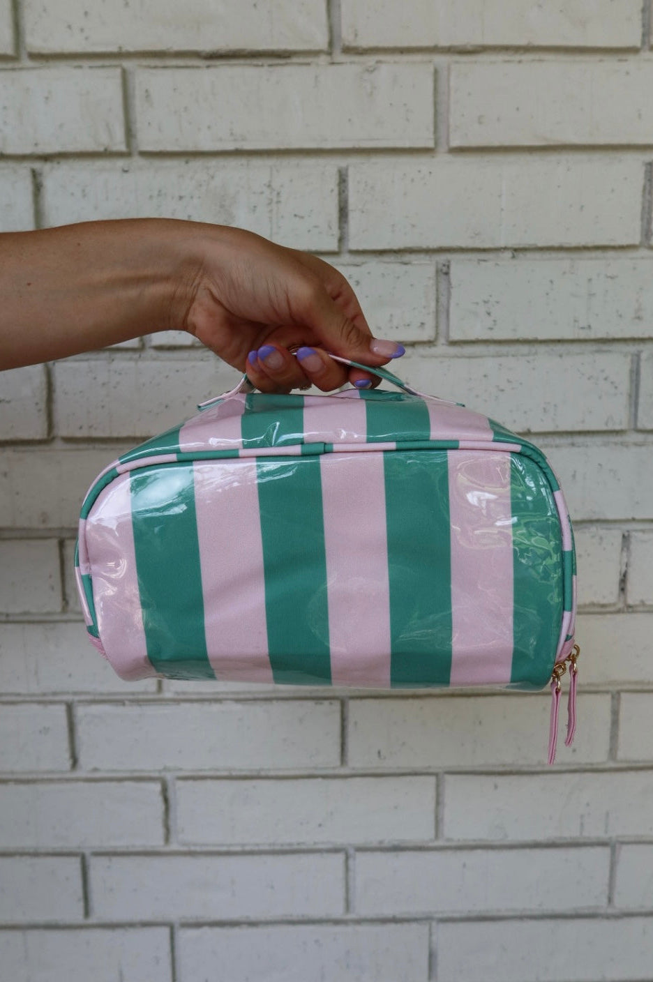 Stripe Makeup Bag